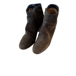 Michael Kors Brown Suede Side Zil mmm Block & Be Dazzled Ankle Boots Arabella